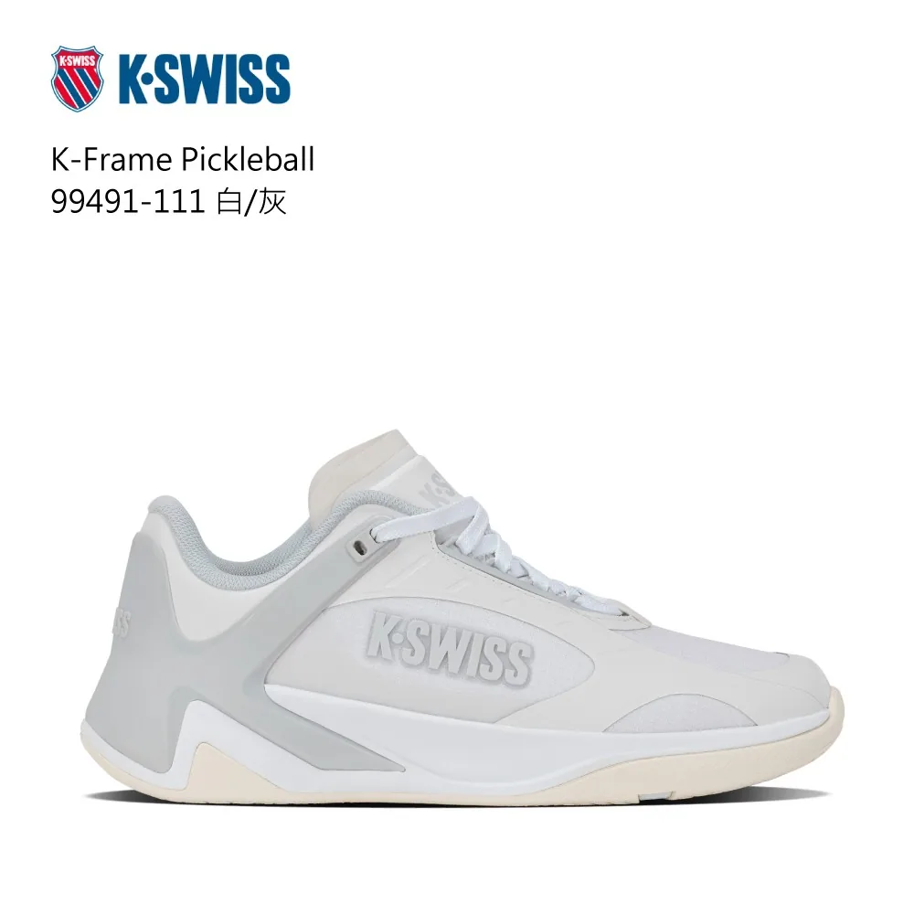 K-SWISS K-Frame Pickleball 女鞋,白灰,99491-111