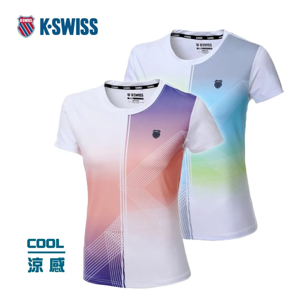 K-SWISS 女款涼感排汗 T 恤,兩種配色