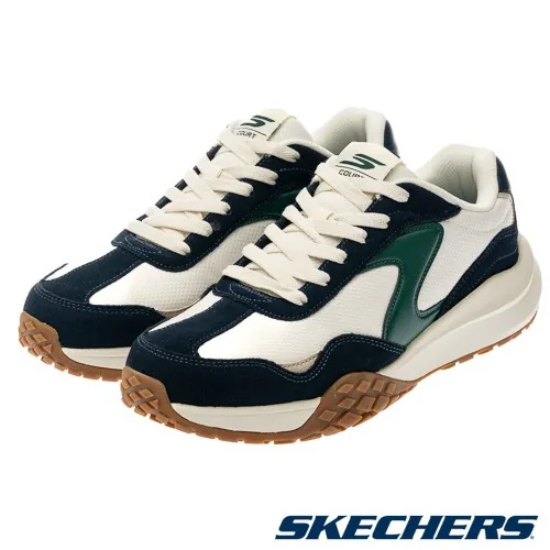 SKECHERS Court Frenzy 男款匹克球鞋,深藍白配綠,246107CNVGR