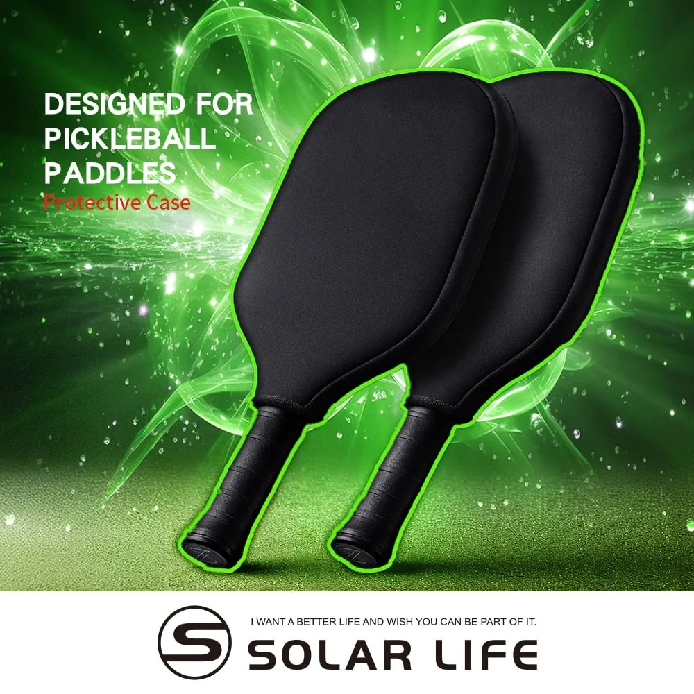 Solar Life 黑色潛水布匹克球拍套