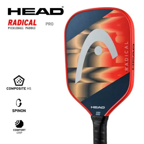 橘紅與深藍圖形拍面印 RADICAL，旁列說明圖示